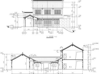 古建筑别墅 施工图