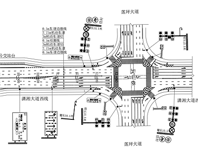 交叉口监控红绿灯平面布置图