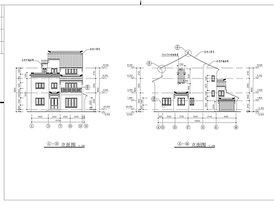 中式别墅建筑 施工图