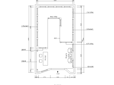 56平现代木门专卖店 施工图