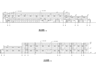 二层高中餐厅全套建筑 施工图