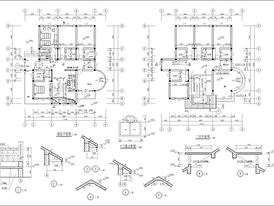 自建私人别墅建筑 施工图