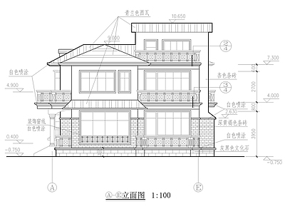 二层精美别墅建筑 施工图