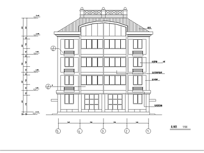 五层独立住宅建筑 施工图 自建房