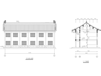 古建方丈室建筑 施工图