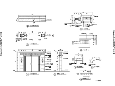 院墙门头详图 施工图