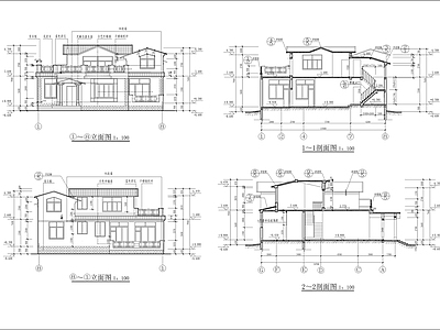 别墅建筑全套 施工图