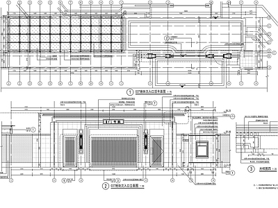 新中式入口大门 施工图