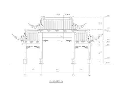 古建牌坊 施工图