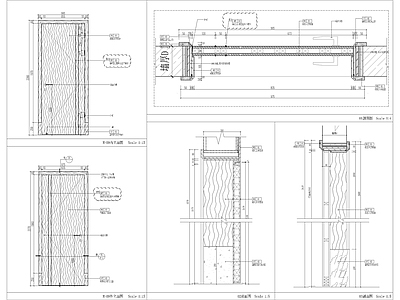 工装木门通用大样 施工图 通用节点