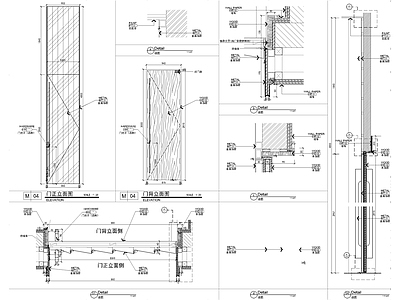 木饰面门通用大样 施工图 通用节点