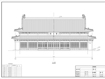 古代宫殿建筑  施工图