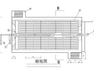 接触氧化池三视图 施工图