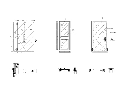玻璃平开门节点 施工图 通用节点
