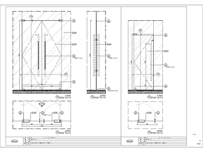 地弹簧玻璃门 施工图 通用节点