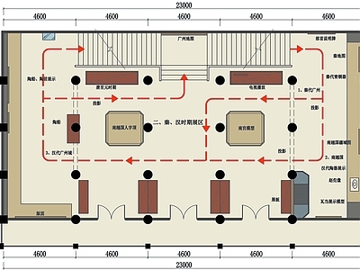 广州历史馆2F展厅平面图