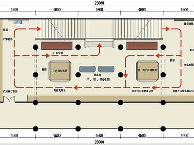 广州历史馆3F展厅平面图