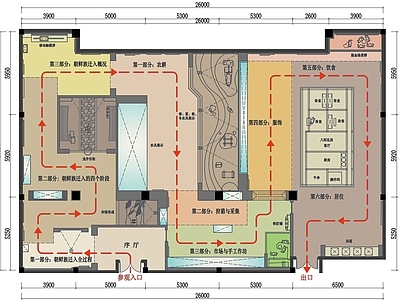 延边州博物馆展厅平面图