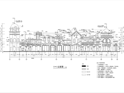 某欧式商铺建筑 施工图