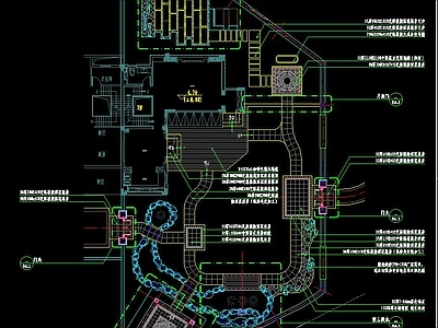 新中式别墅庭院景观 施工图