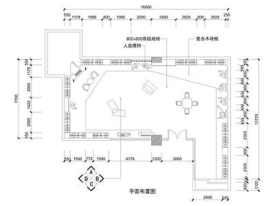 L型服装专卖店全套装修 施工图