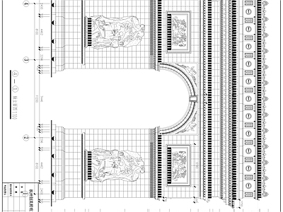 法国凯旋门建筑 施工图 建筑电气