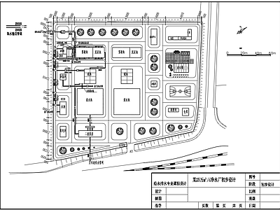 25万立方净水厂平面工艺流程图