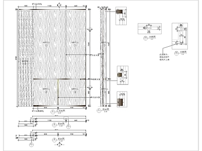 墙面木饰面深化节点 施工图