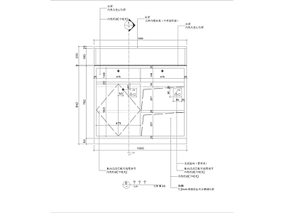 收银台展具详图大样 施工图 前台