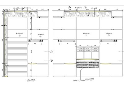 衣柜柜体深化节点 施工图 柜类