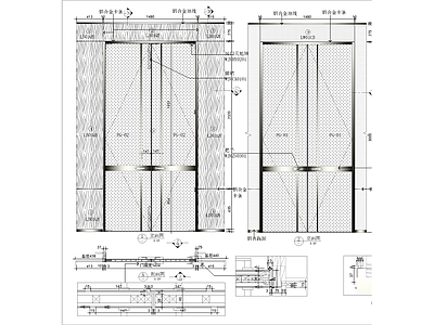 造型门木饰面深化节点 施工图 通用节点