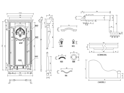 房门套装门详图 施工图 通用节点