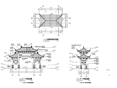 古建入口门楼 施工图