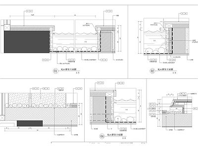地面水景大样 施工图