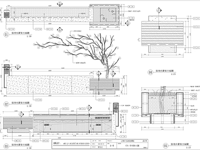 接待台吧台大样 施工图 节点