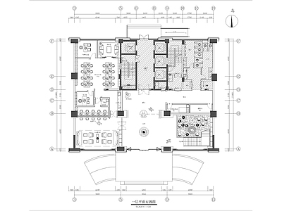 1500㎡中式办公室效果图施工图