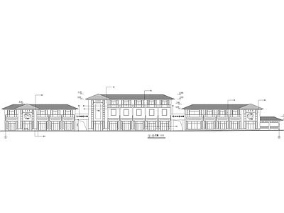 简欧风商业街建筑 施工图