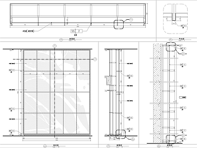 金属板墙身造型大样 施工图