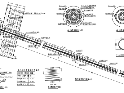 岩石边坡锚索格构梁加固挡土墙 施工图