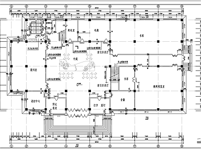 五层学校图书馆建筑 施工图