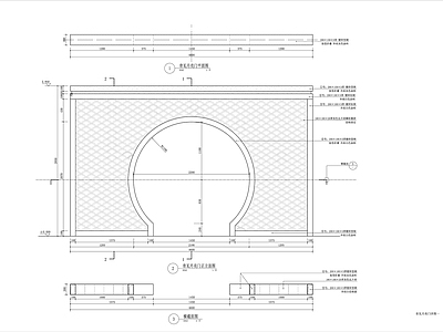 青瓦月亮门详图 施工图