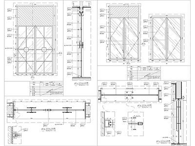 双开玻璃门节点 施工图 通用节点
