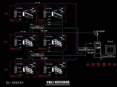 道闸系统图 施工图