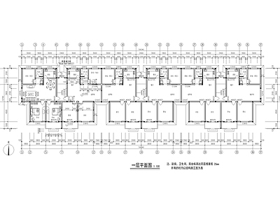 医院四层带阁楼职工住宅楼建筑 施工图