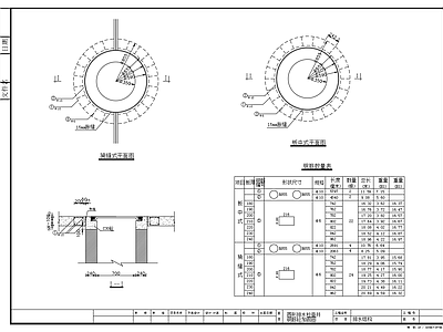 圆形排水检查井钢筋砼加固 施工图