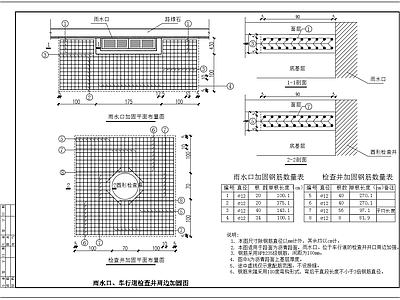 雨水口车行道检查井周边加固 施工图 市政给排水