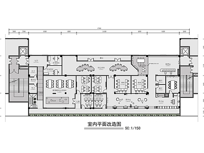 1100㎡儿童教育培训机构平面图