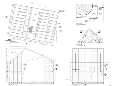 异型吧台及造型屋大样 施工图 节点