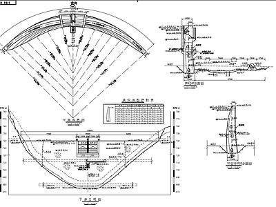 中型碾压混凝土双曲拱坝设计 施工图