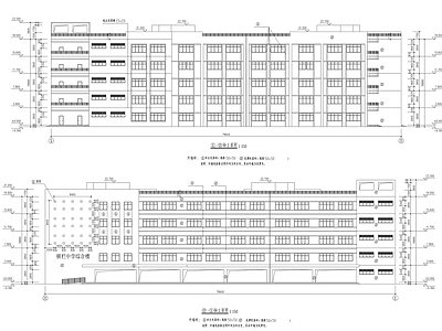 中学合院型五层教学楼建筑 施工图